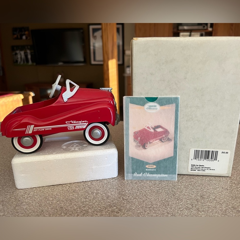 1955 Murray Red Champion RARE Hallmark Kiddie Car Classics collectible NIB NEW